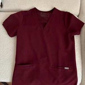 Figs Women's Top in Burgundy